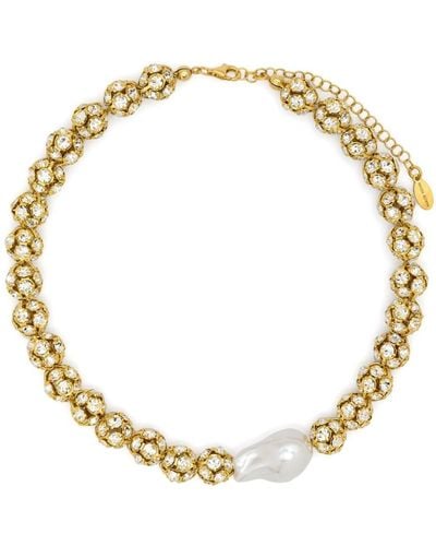Magda Butrym Embellished Choker Necklace - Metallic