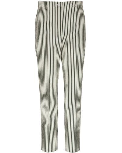 Akris Punto Striped Slim-fit Pants - Gray