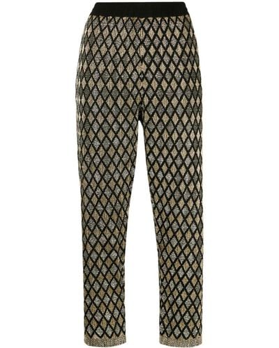 Ashish Harlequin-pattern Beaded Pants - Gray