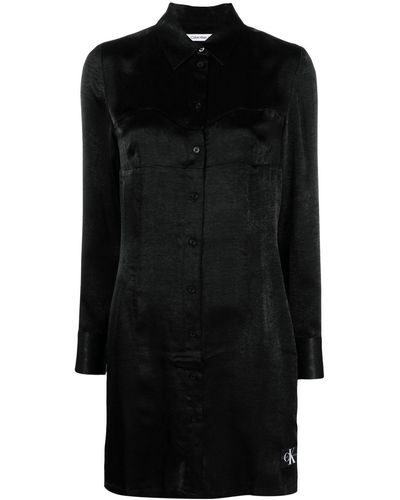 Calvin Klein Buttoned-up Shirt Dress - Black