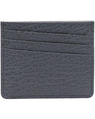 Maison Margiela Four-stitch Asymmetric Leather Cardholder - Grey
