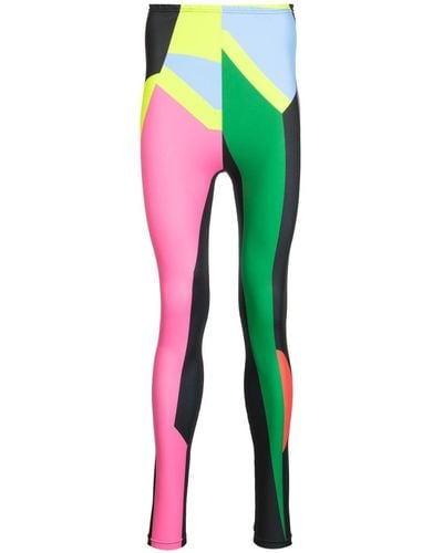 Walter Van Beirendonck Leggings Legs con stampa grafica - Verde