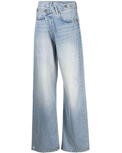 R13 Jeans Met Wijde Pijpen - Blauw