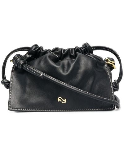 Yuzefi Mini Leather Bom Bag - Black