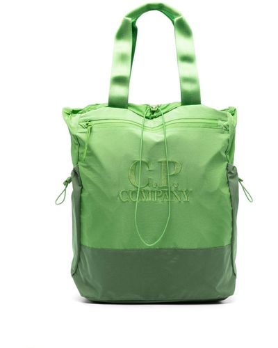 C.P. Company Chrome-r Logo-embroidered Backpack - Green