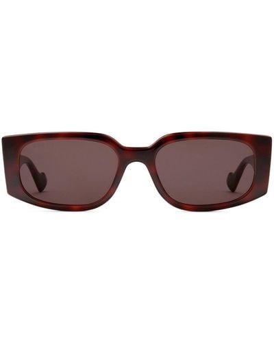 Gucci Eckige Sonnenbrille in Schildpattoptik - Braun