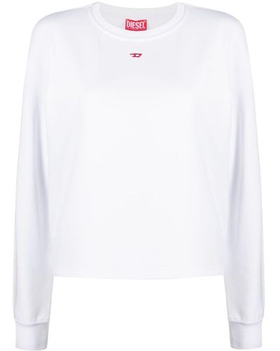 DIESEL Sweatshirt mit Logo-Stickerei - Weiß