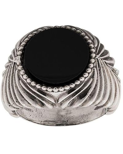 Emanuele Bicocchi Textured Ring - Metallic