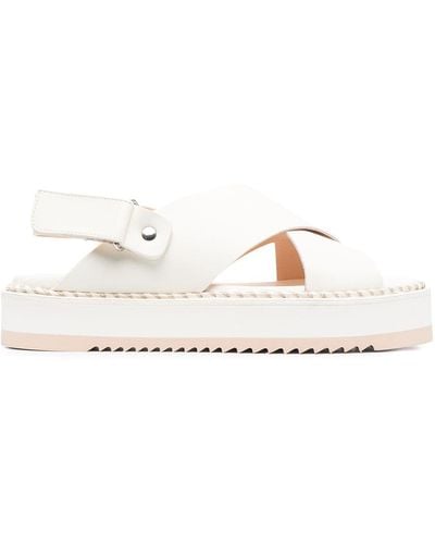 Agl Attilio Giusti Leombruni Marta Criss-cross Sandals - Natural