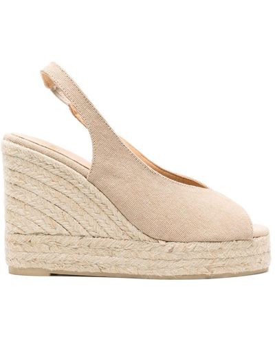 Castañer Barbara Raffia Wedge Espadrilles - Natural