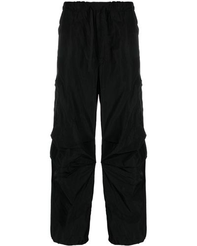 Styland Elasticated-waist straight-leg trousers - Negro