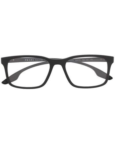 Prada プラダ・アイウェア スクエア眼鏡フレーム - ブラック