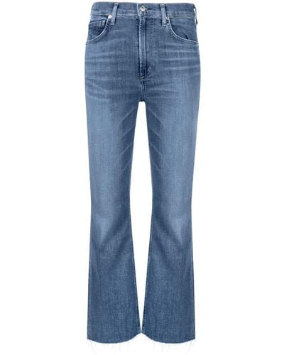 Citizens of Humanity Isla Cropped Bootcut Jeans - Blue