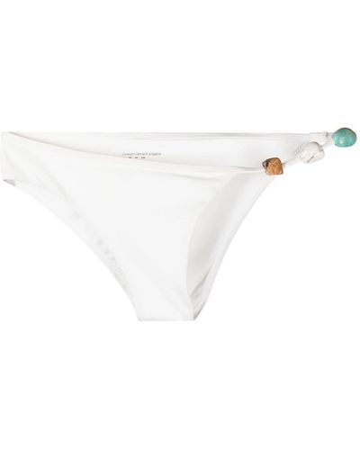 Christopher Esber Slip bikini con strass - Bianco