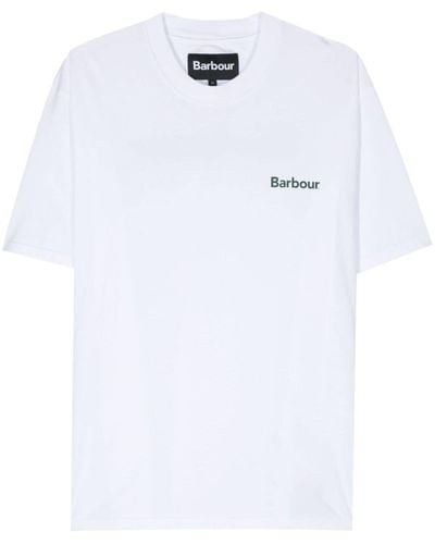 Barbour ロゴ Tシャツ - ホワイト