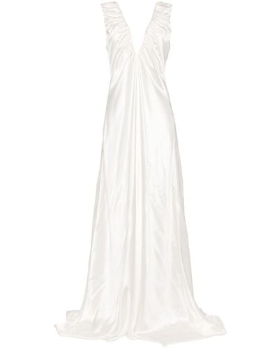 Acler Patterson V-neck Gown - White