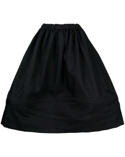 Comme des Garçons Elastic-waist Flared Midi Skirt - Black