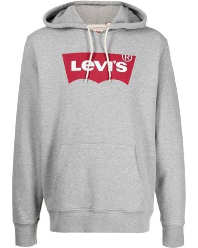 Levi's Logo-print Hoodie - Grey