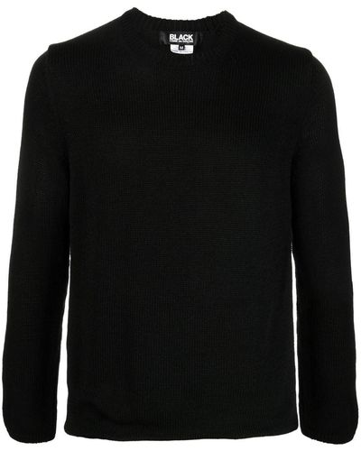COMME DES GARÇON BLACK Crew-neck Reversible Sweater - Black
