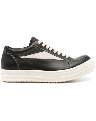 Rick Owens Lace-up Leather Sneakers - Black