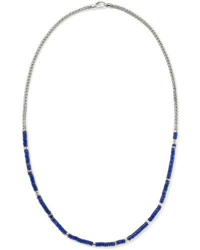 John Hardy Sterling Silver Lapis Lazuli Heishi Necklace - Blue