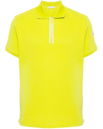 Moncler Poloshirt Met Logo-applicatie - Geel