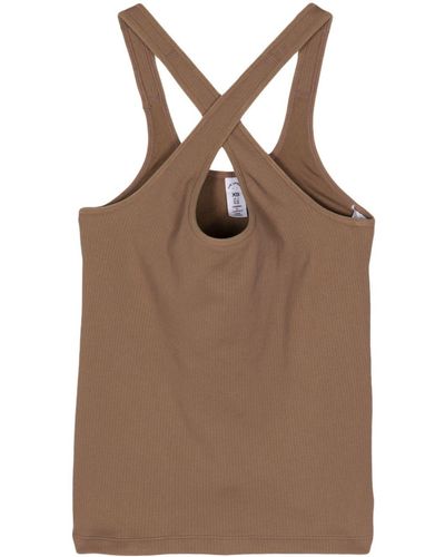 The Upside Lenny Criss-cross Back Performance Top - Brown