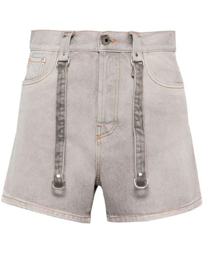 Off-White c/o Virgil Abloh Laundry Jeans-Shorts - Grau