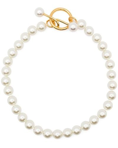 Wouters & Hendrix Bead-chain T-bar Necklace - White