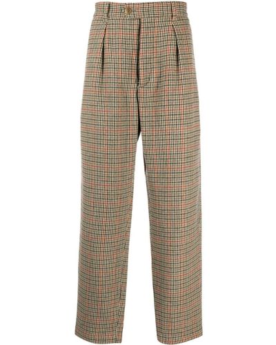 Engineered Garments Carlyle Checked Trousers - Natural