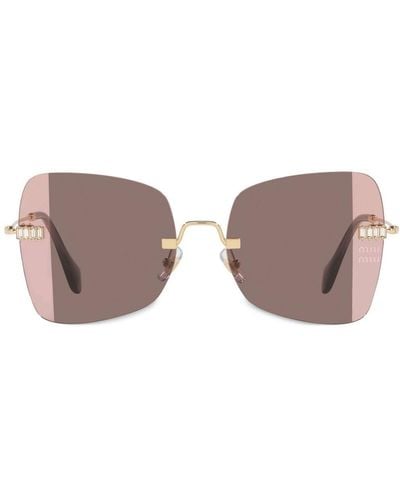 Miu Miu Gafas de sol con lentes degradadas - Marrón
