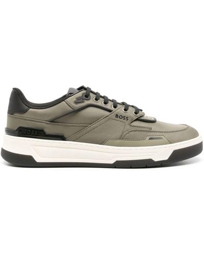 BOSS Baltimore Panelled Trainers - Green