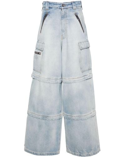 Vetements High-rise Detachable Wide-leg Jeans - Blue