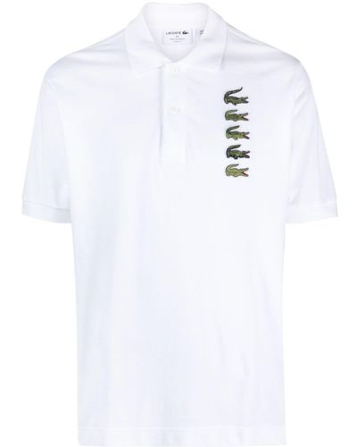 Lacoste ロゴパッチ ポロシャツ - ホワイト