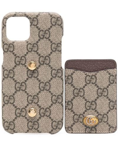 Gucci Coque d'iPhone 13 Ophidia - Marron
