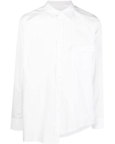 Sulvam Asymmetric Cut-out Shirt - White