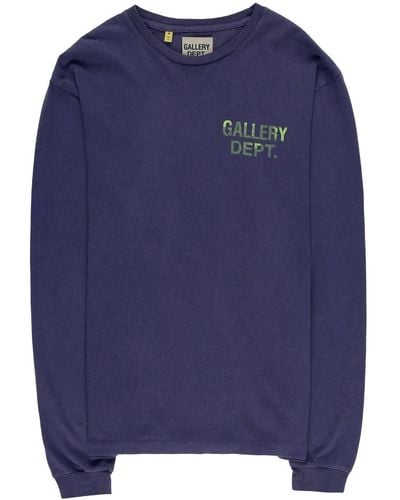 GALLERY DEPT. Logo-print Long-sleeve T-shirt - Blue