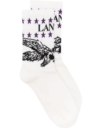 Lanvin X Future Eagle-print Socks - White
