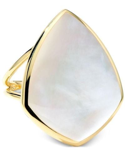 Ippolita 18kt Yellow Gold Polished Rock Candy Mother-of-pearl Ring - White