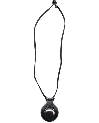 Lemaire Castanet Lacquered-pendant Necklace - White