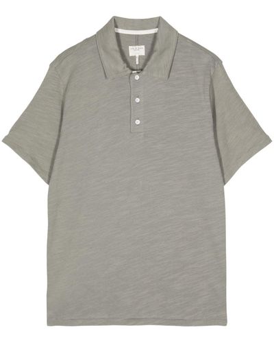 Rag & Bone Flame Cotton Polo Shirt - Grey