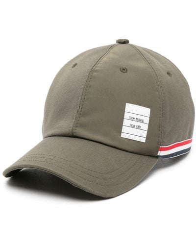Thom Browne Logo-patch Panelled Baseball Cap - Grey