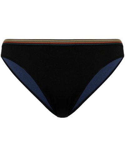 Paul Smith Bas de bikini en maille à rayures - Noir