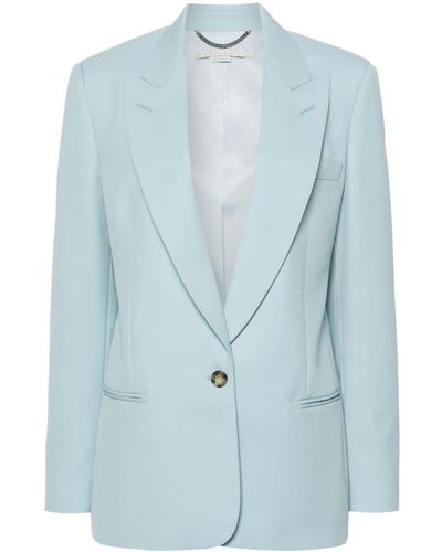 Stella McCartney Single-breasted Oversized Blazer - Blue