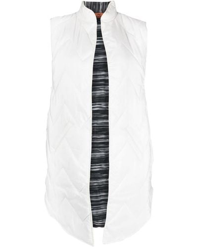 Missoni Chevron-quilted Puffer Gilet - White
