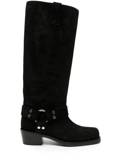 Paris Texas Roxy 45mm Suede Boots - Black