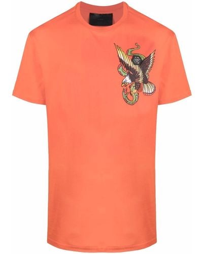 Philipp Plein Stones Gothic Plein T-Shirt - Orange