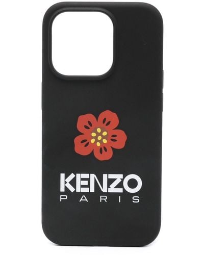 KENZO Coque d'iPhone 15 Pro Boke Flower - Noir
