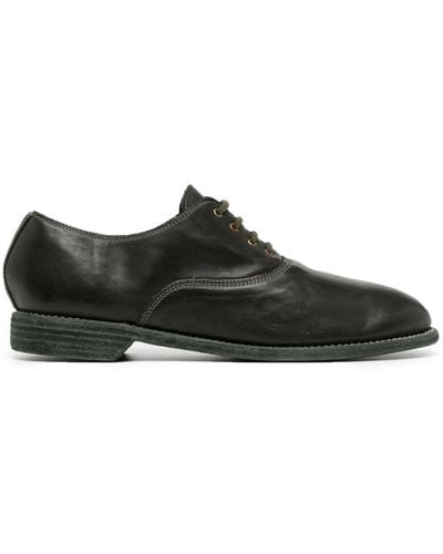 Guidi Zapatos oxford con efecto envejecido - Negro