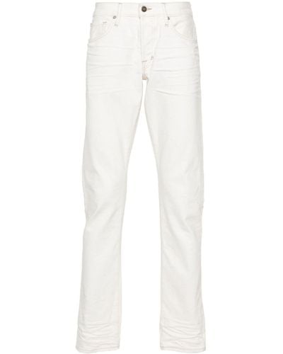 Tom Ford Slim-fit Jeans Met Logopatch - Wit
